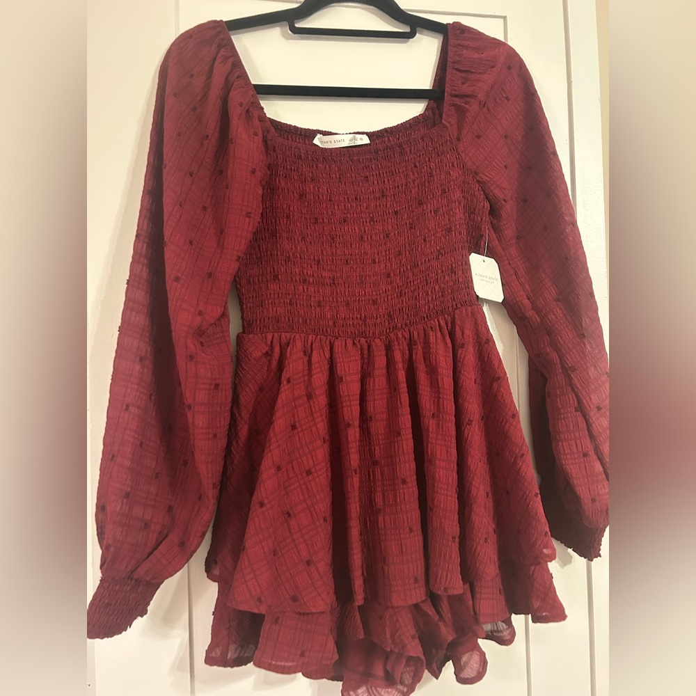 Alter’d State Burgundy Romper